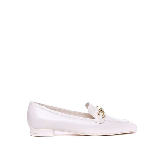 Stuart Weitzman Signature leren loafers met vierkante neus