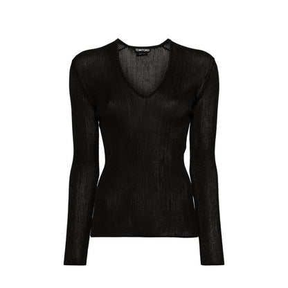 Tom Ford Sheer Fine-Ribbed Top