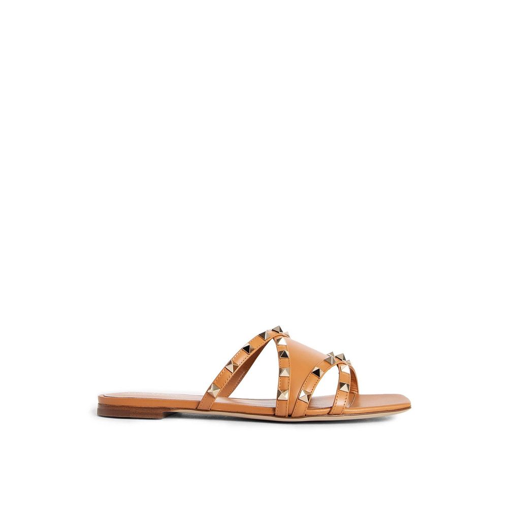 Valentino Garavani Rockstud leren platte sandalen