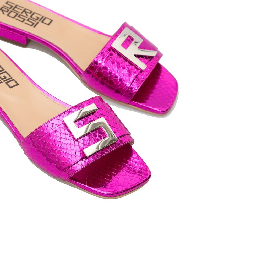 Sandales plates en cuir Sergio Rossi