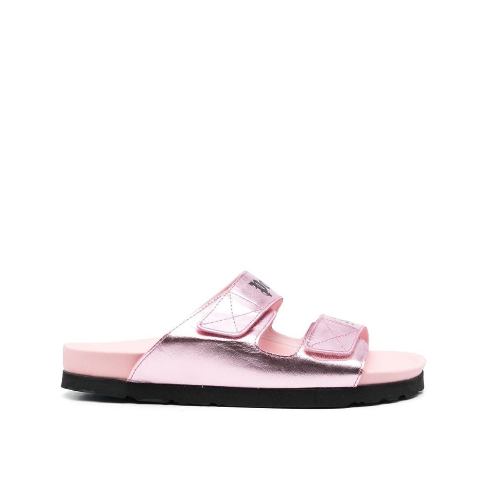 Palm Angels leren logo-sandalen