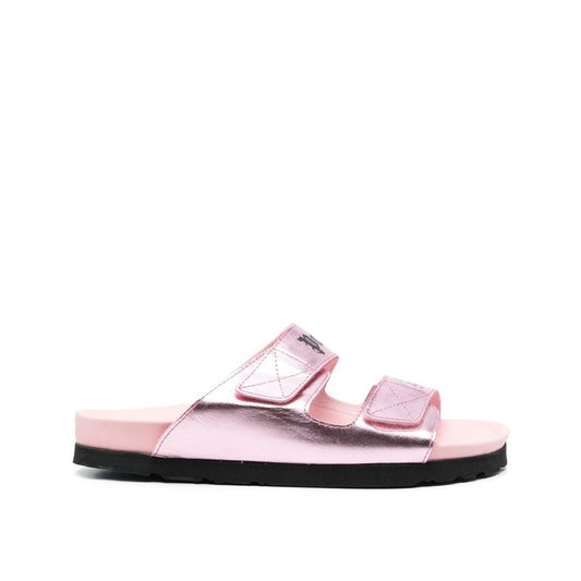 Palm Angels leren logo-sandalen
