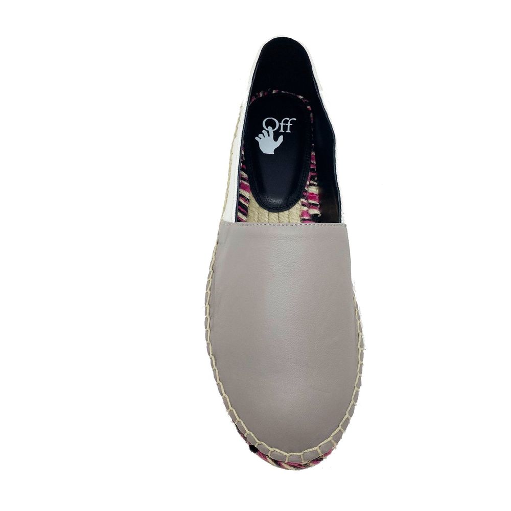 Espadrilles van wit leder