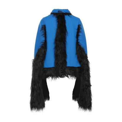Maison Margiela Faux Fur Trimmed Cape Jacket