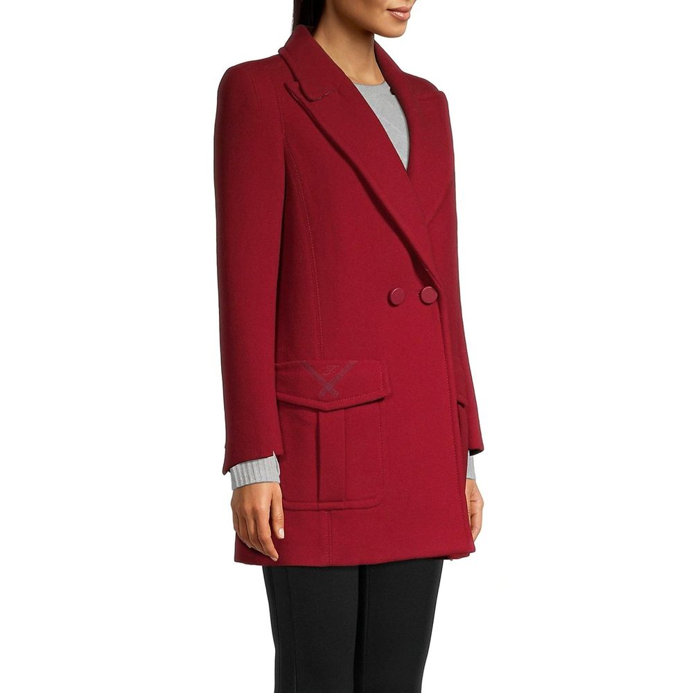 Manteau en laine avec col en fourrure Fendi