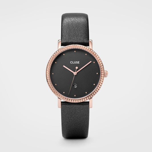 Cluse Grijs Leren Horloge