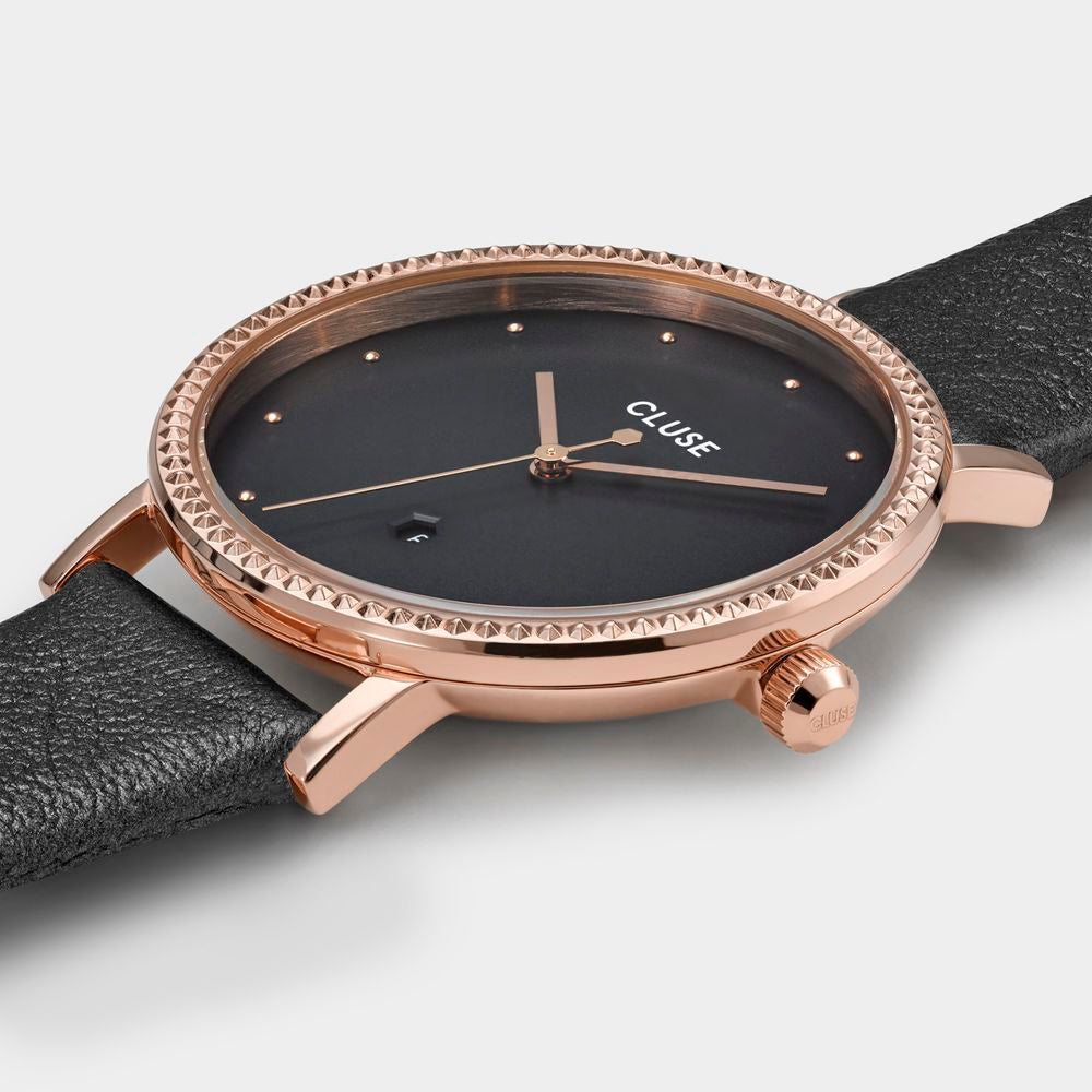 Cluse Grijs Leren Horloge