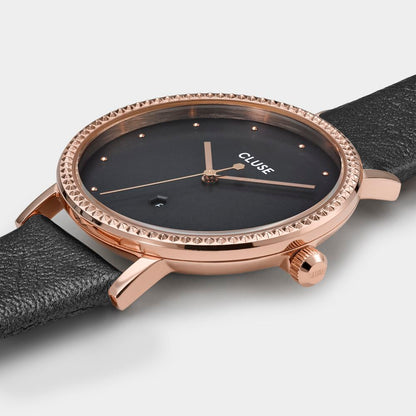 Cluse Grijs Leren Horloge