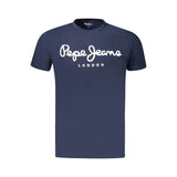 Pepe Jeans Blue Cotton Men T-Shirt - Sustainable Style