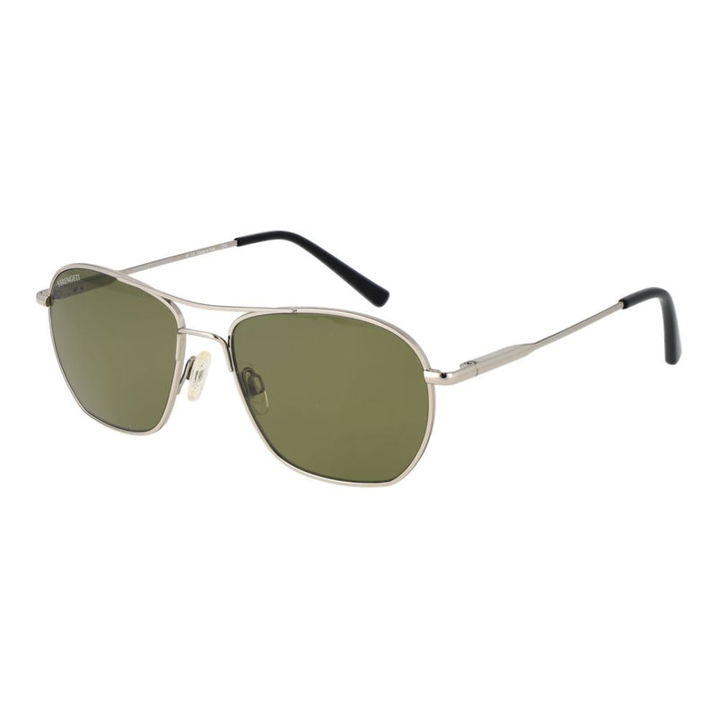 Serengeti Silver Unisex Aviator Sunglasses