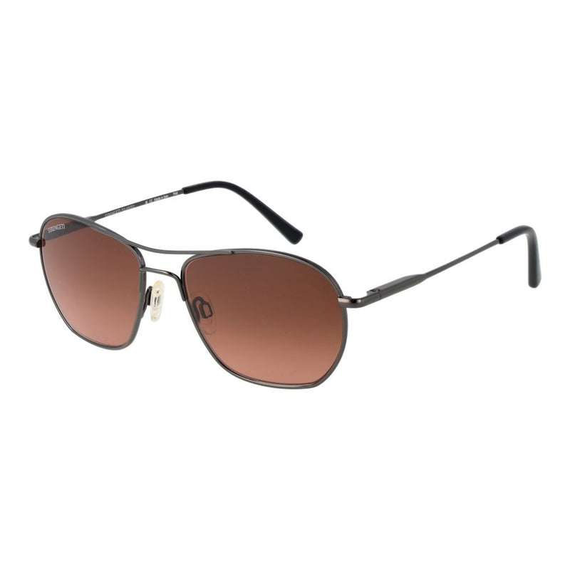 Serengeti Gray Unisex Polarized Aviator Sunglasses