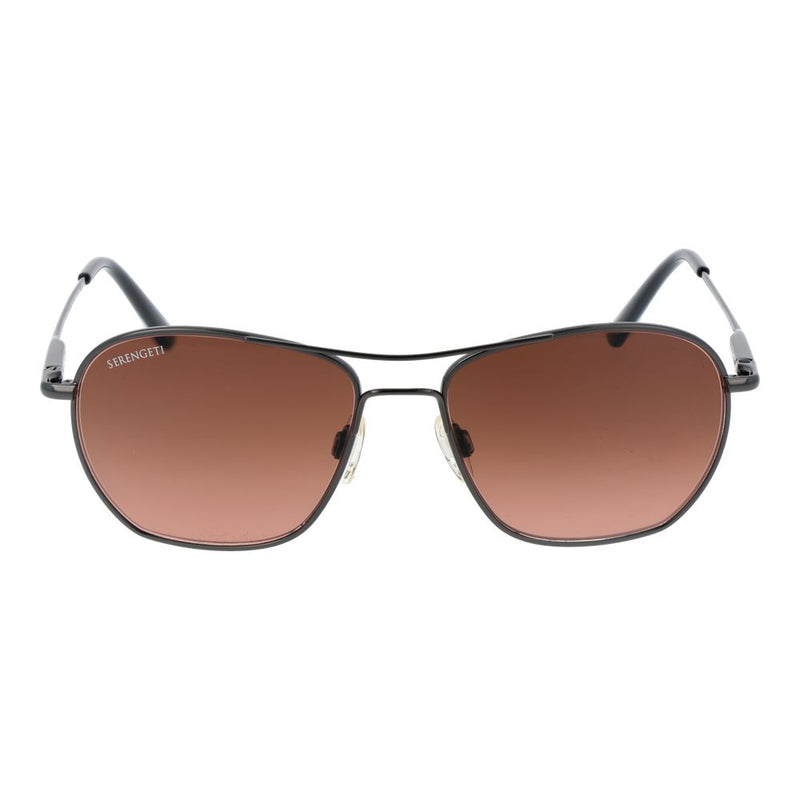 Serengeti Gray Unisex Polarized Aviator Sunglasses