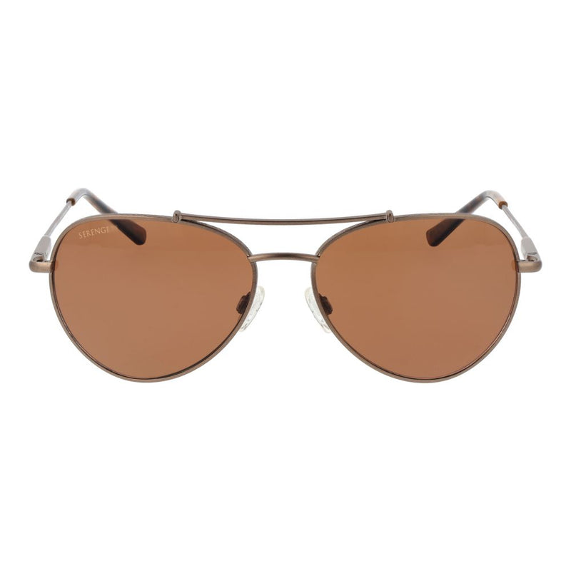 Serengeti Brown Unisex Sunglasses - Classic Aviator Style