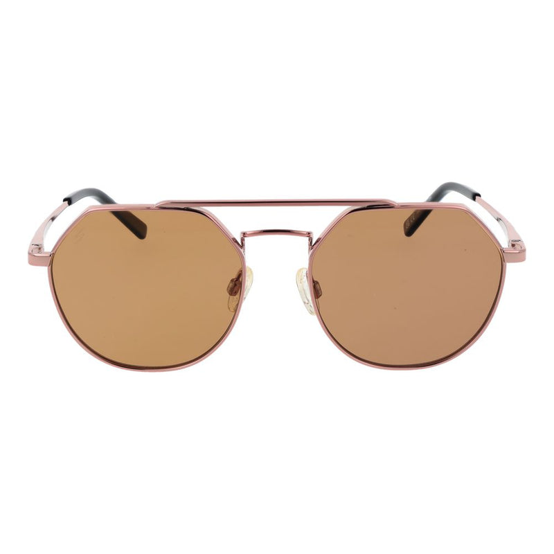 Serengeti Rose Gold Unisex Polarized Aviator Sunglasses