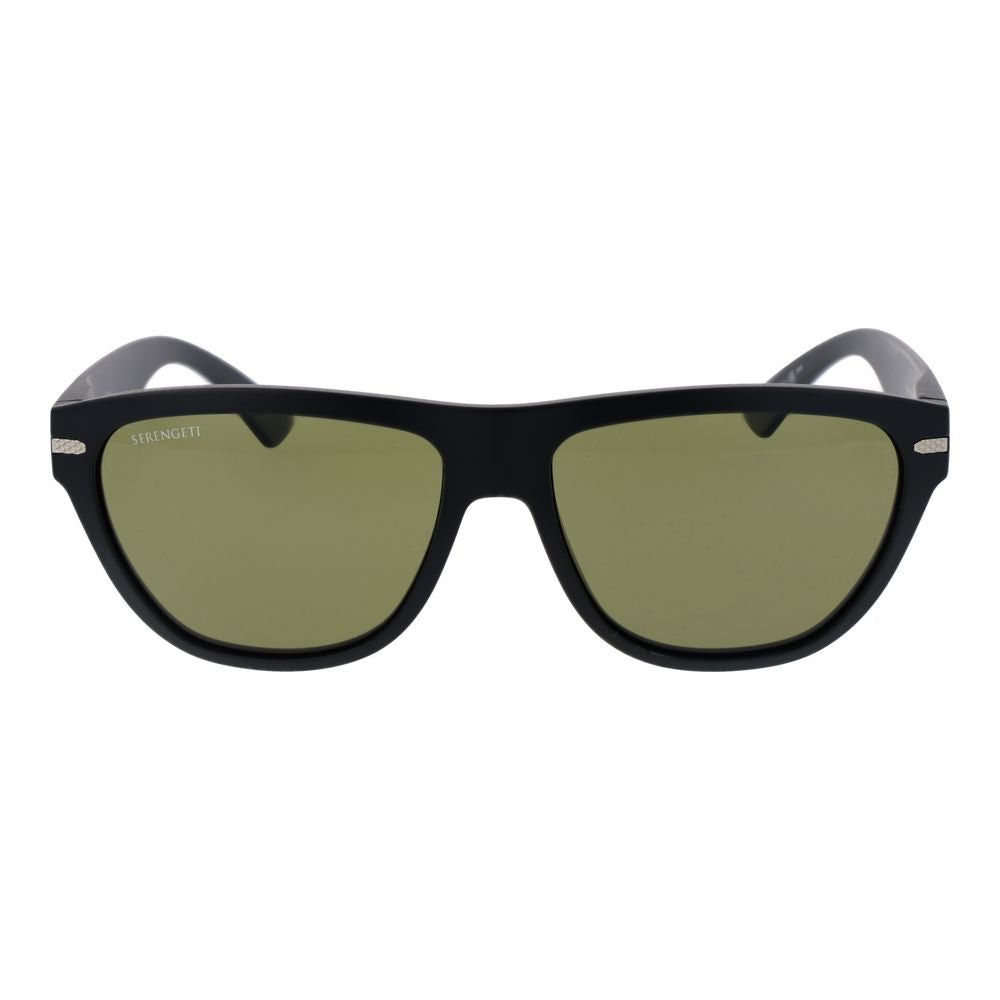 Lunettes de soleil unisexes noires Serengeti - Protection polarisée