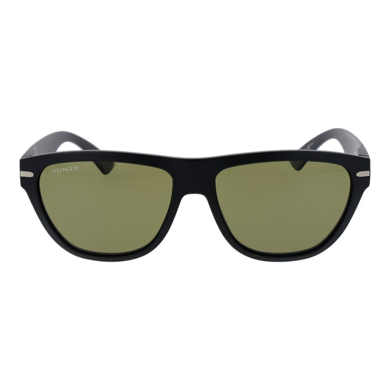 Lunettes de soleil unisexes noires Serengeti - Protection polarisée
