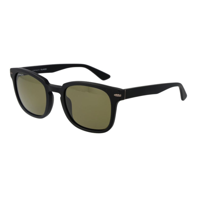 Lunettes de soleil polarisées unisexes Serengeti noires - Style rectangulaire