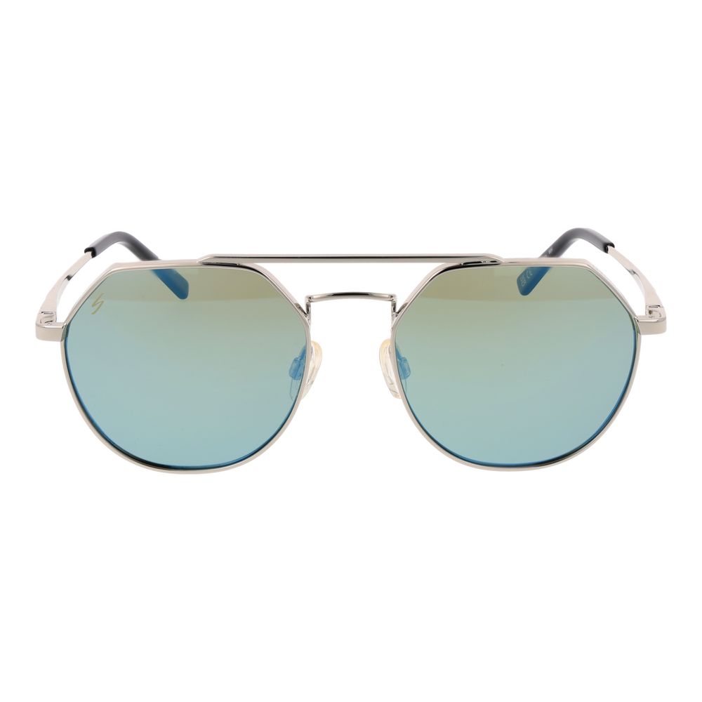 Serengeti Silver Unisex Polarized Aviator Sunglasses