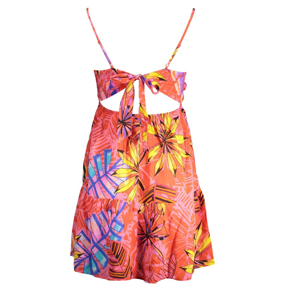 Desigual Red Polyester Dress with Adjustable Straps