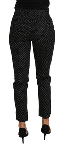 Pantalon droit court à pois noirs Dolce &amp; Gabbana