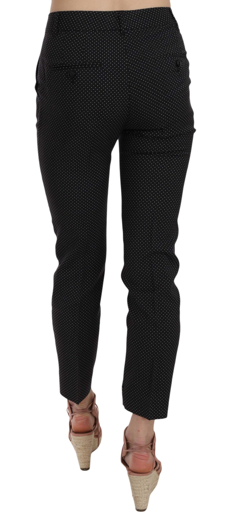 Pantalon capri slim à pois de Dolce &amp; Gabbana, coupe fuselée.