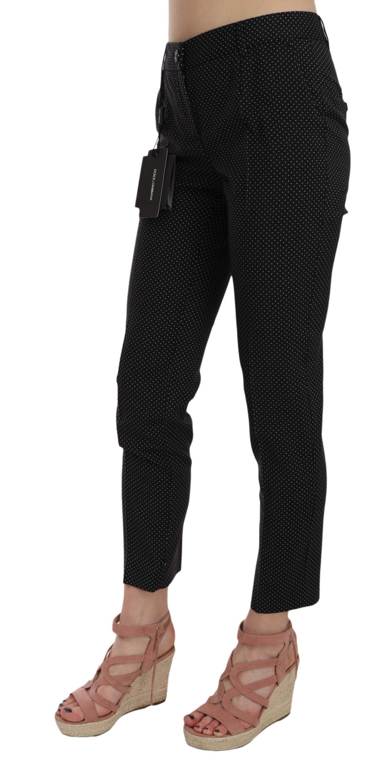 Pantalon capri slim à pois de Dolce &amp; Gabbana, coupe fuselée.
