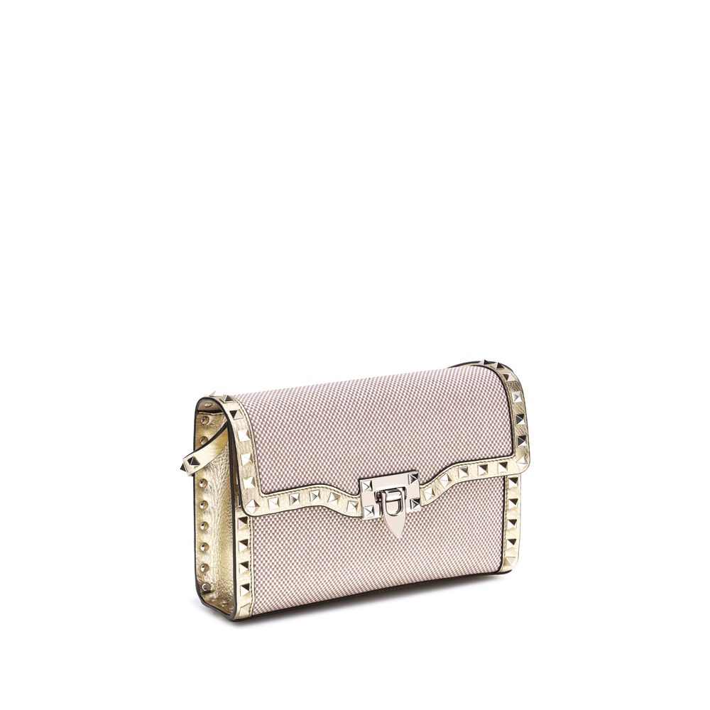 Petit sac à bandoulière Rockstud en toile Valentino Garavani