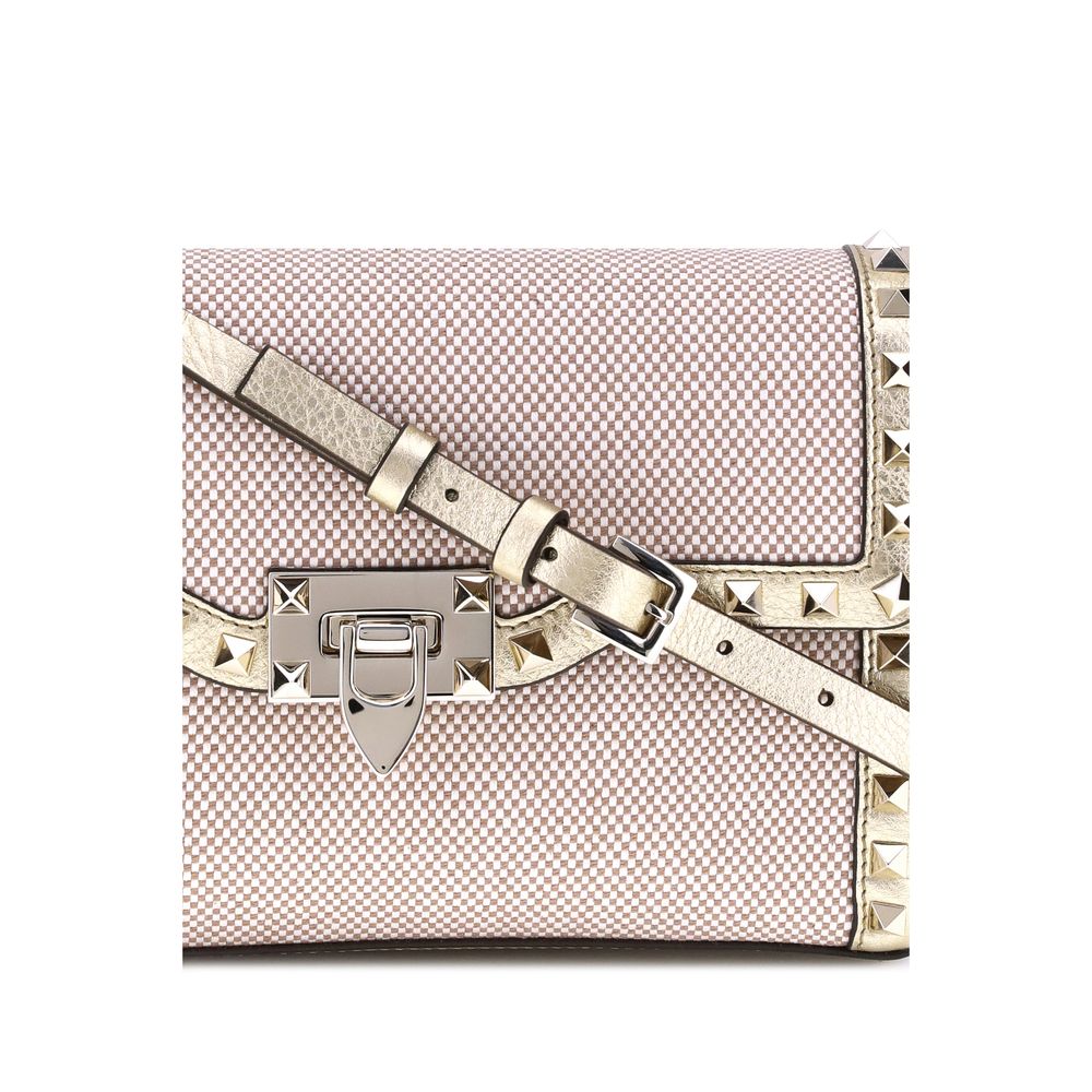 Petit sac à bandoulière Rockstud en toile Valentino Garavani