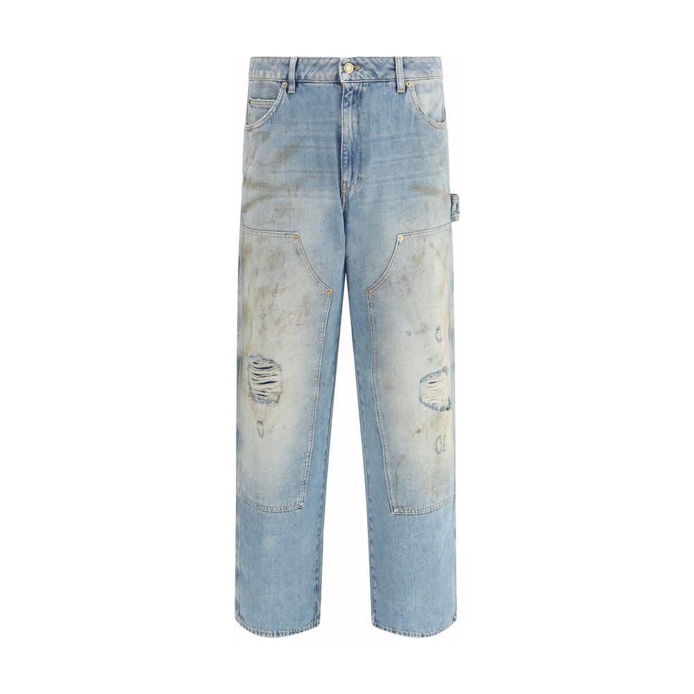 Golden Goose Marley Destroye Blue Cotton Jeans for Men
