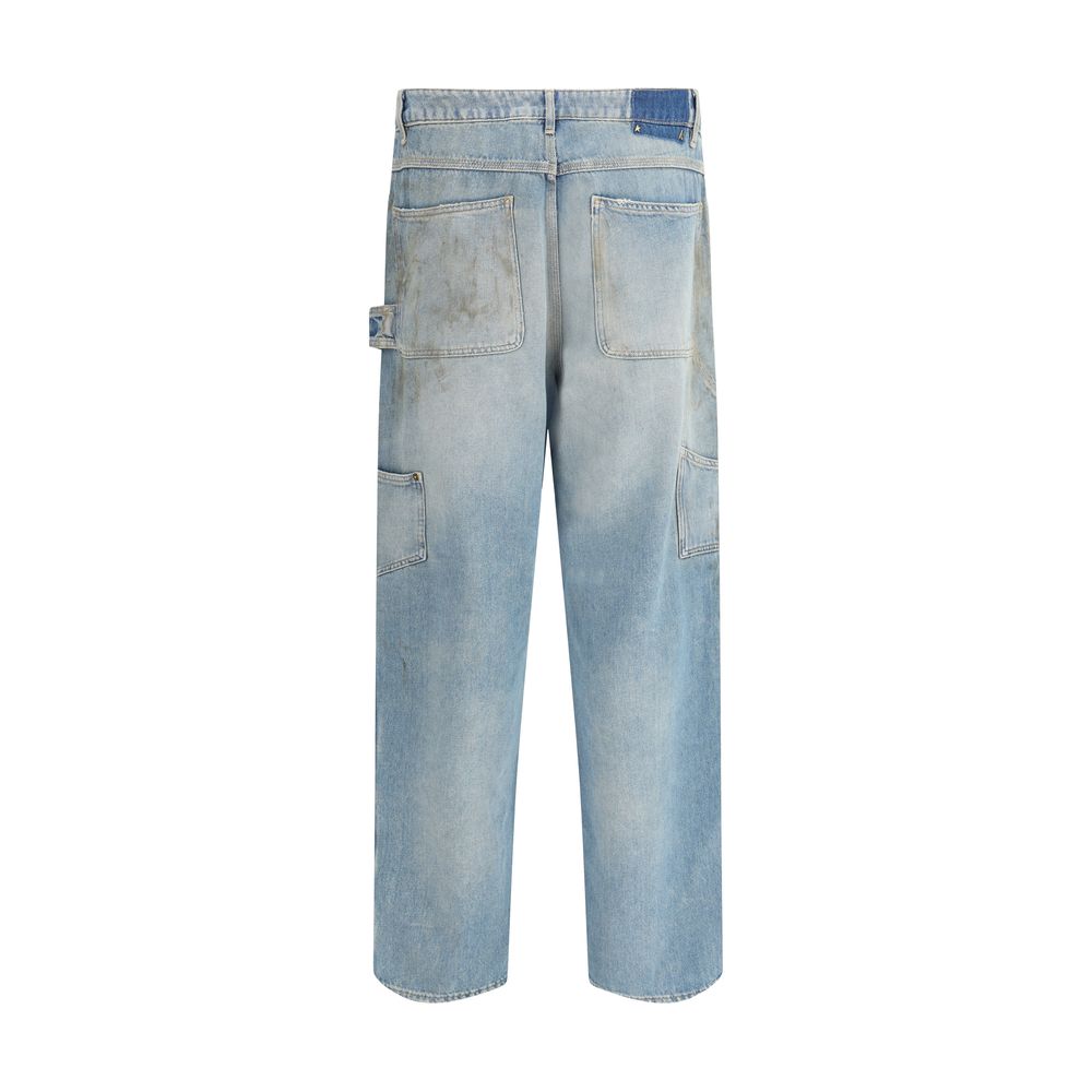 Golden Goose Marley Destroye Blue Cotton Jeans for Men