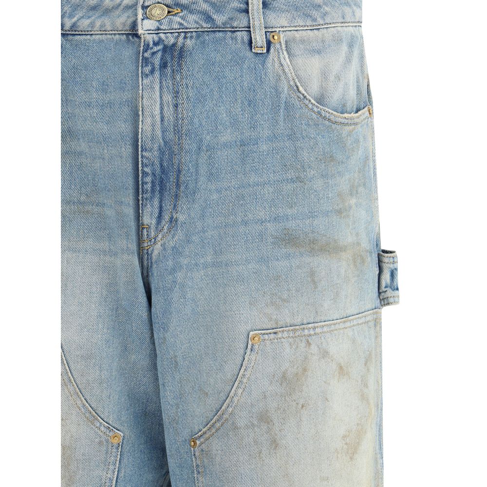 Golden Goose Marley Destroye Blue Cotton Jeans for Men