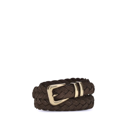 Brunello Cucinelli Leren geweven riem