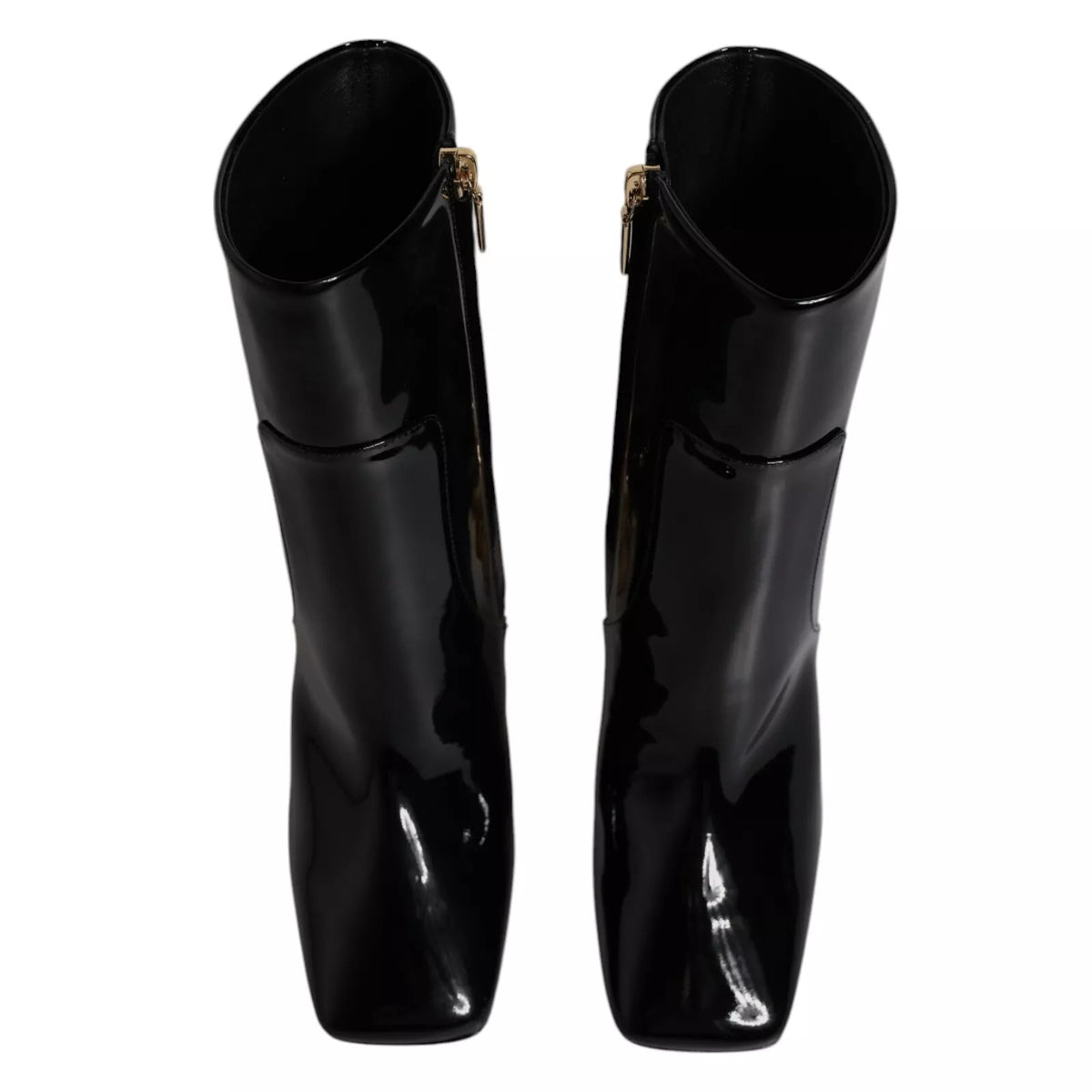 Dolce & Gabbana Black Jackie Leather Mid Calf Boots