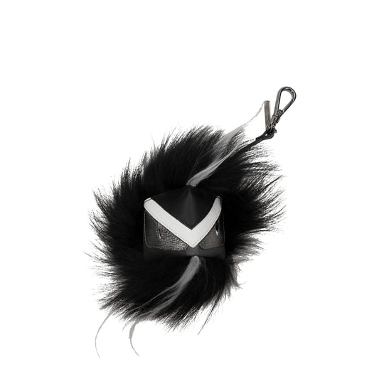 Fendi Zwarte Leren Sleutelhangers