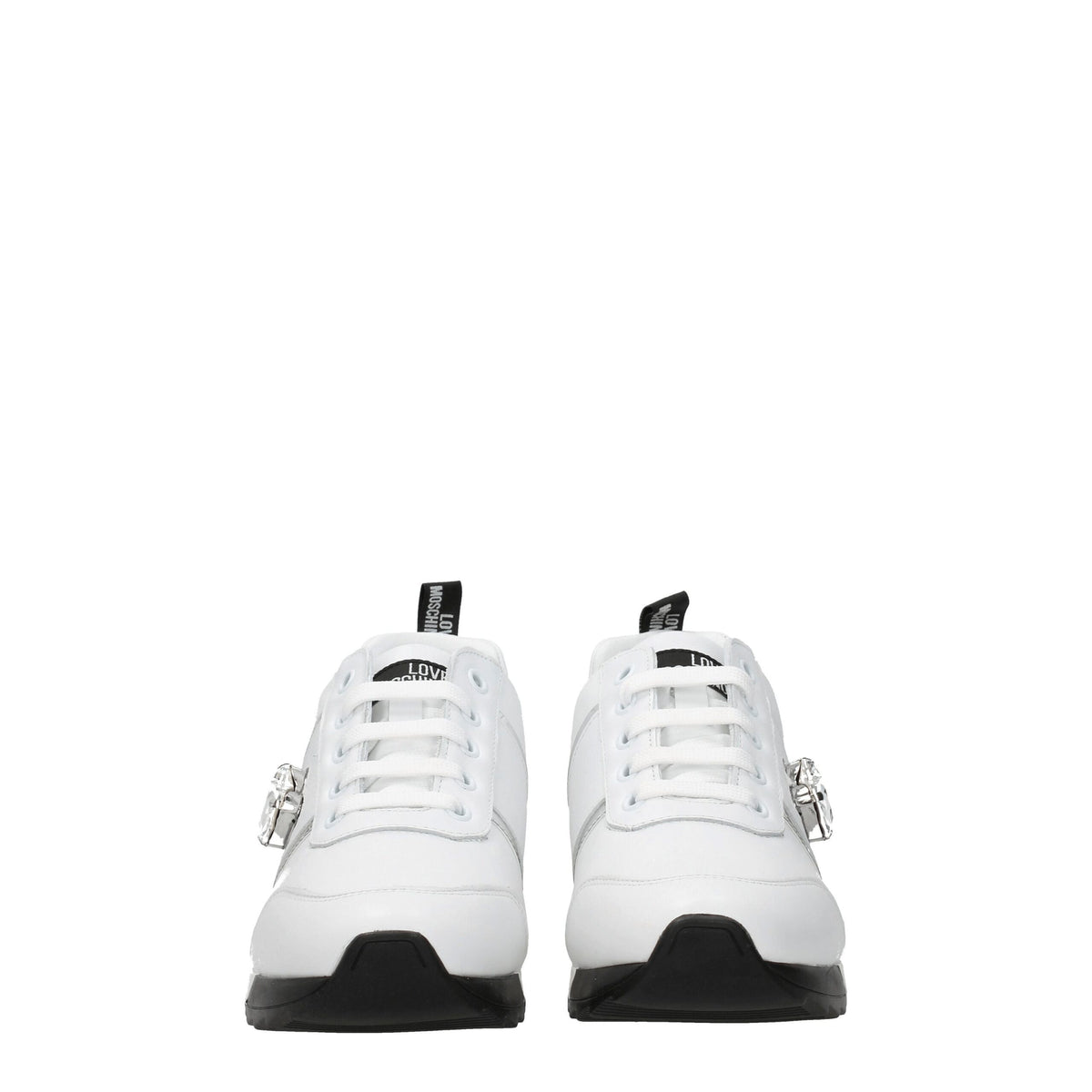 Love Moschino White Leather Low Tops for Women - Stylish Comfort