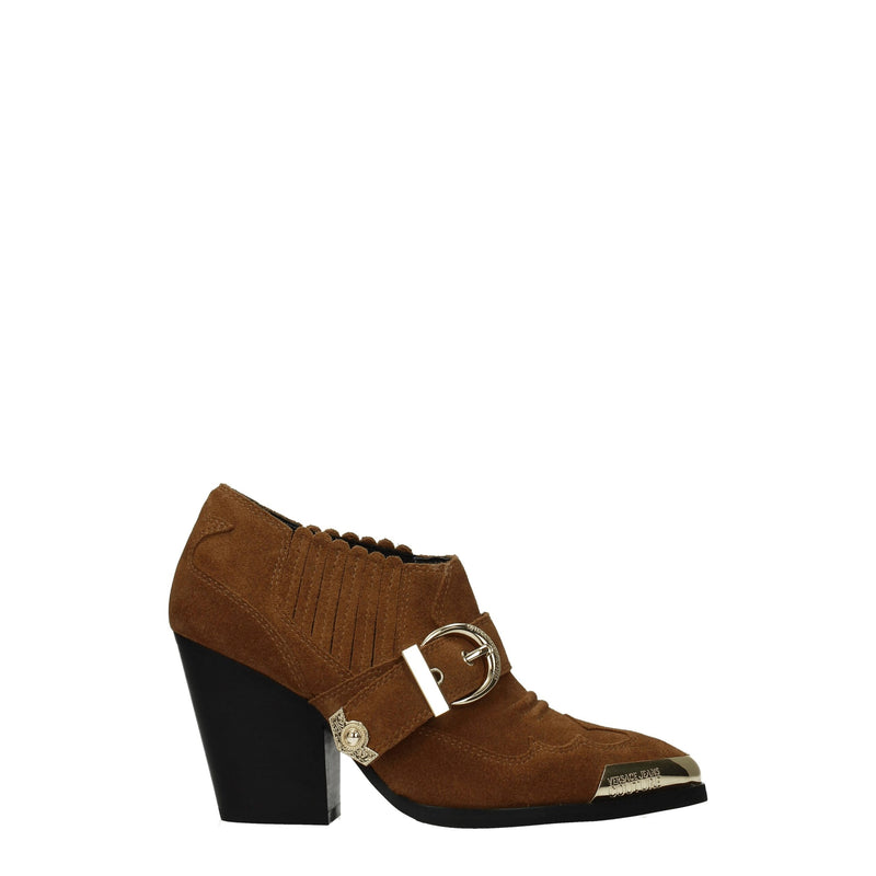 Versace Jeans Brown Leather Ankle Boots - Stylish & Comfortable