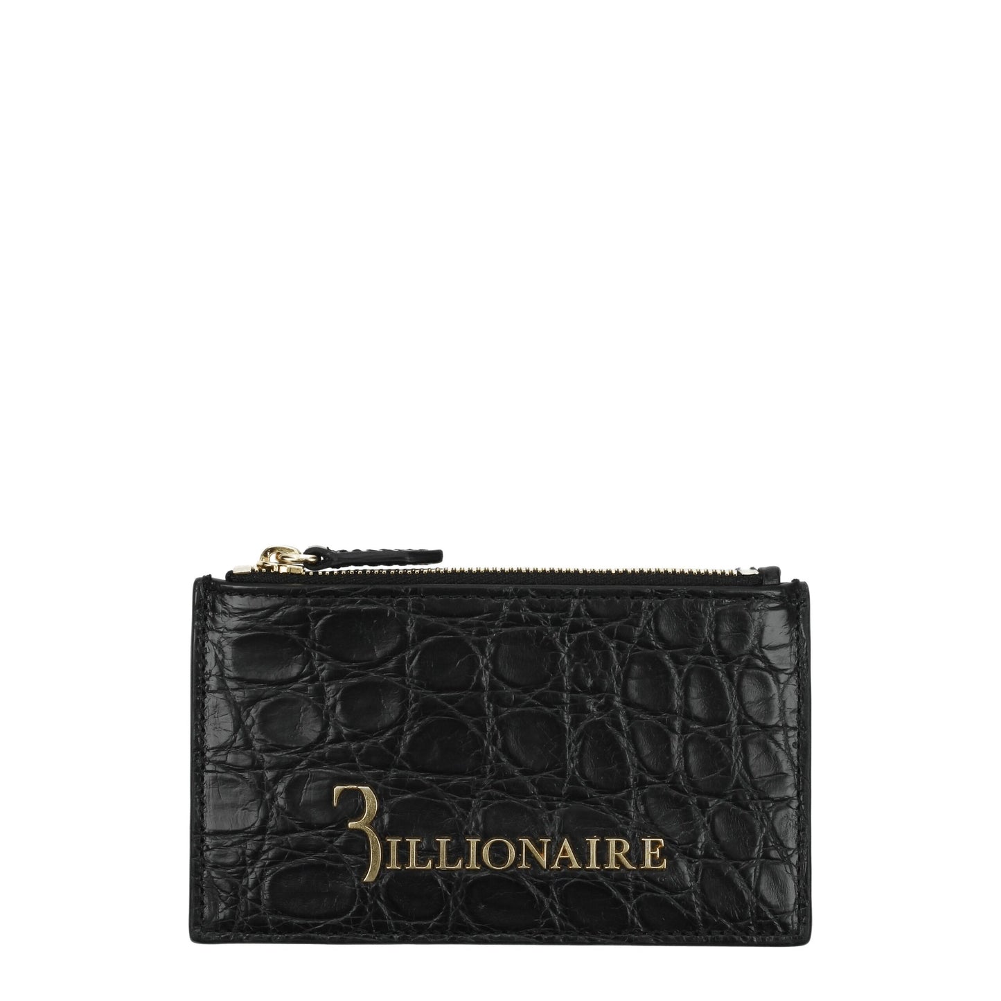 Porte-cartes Billionaire Italian Couture en crocodile noir