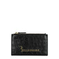 Porte-cartes Billionaire Italian Couture en crocodile noir