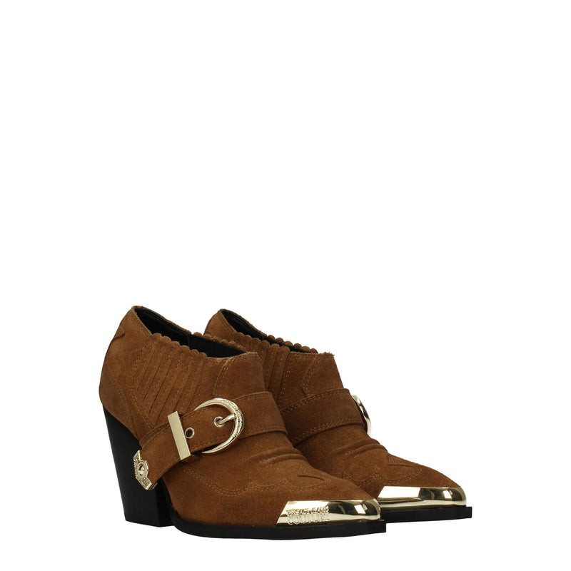 Versace Jeans Brown Leather Ankle Boots - Stylish & Comfortable