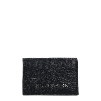 Porte-cartes Billionaire Italian Couture en crocodile bleu