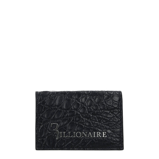 Porte-cartes Billionaire Italian Couture en crocodile bleu