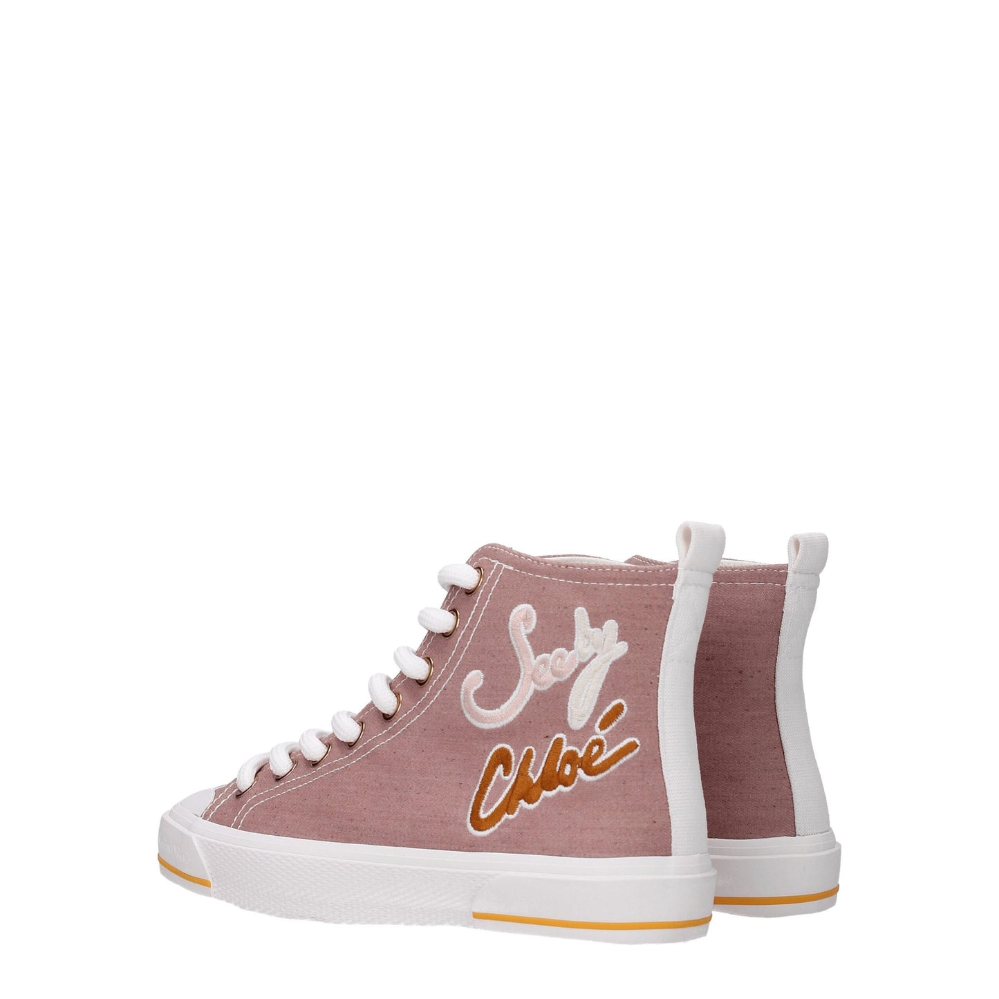 See By Chloé Pink Fabric High Tops