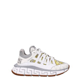 Versace White Leather Athletic Sneakers for Women - Stylish Comfort