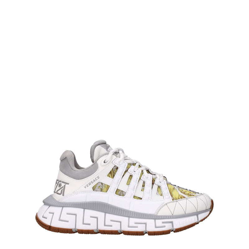 Versace White Leather Athletic Sneakers for Women - Stylish Comfort