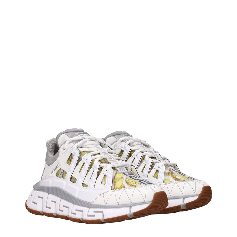 Versace White Leather Athletic Sneakers for Women - Stylish Comfort