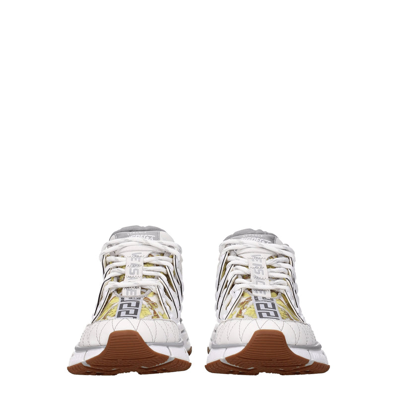Versace White Leather Athletic Sneakers for Women - Stylish Comfort