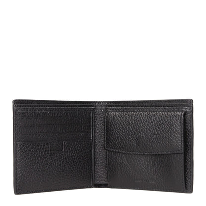 Portefeuilles en cuir noir Testoni