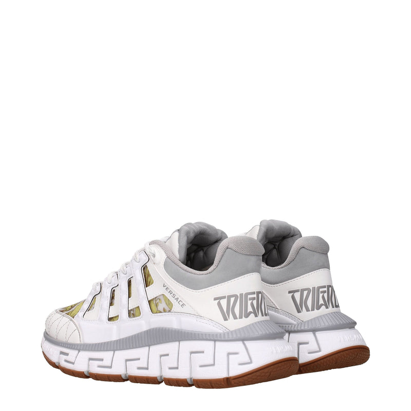 Versace White Leather Athletic Sneakers for Women - Stylish Comfort