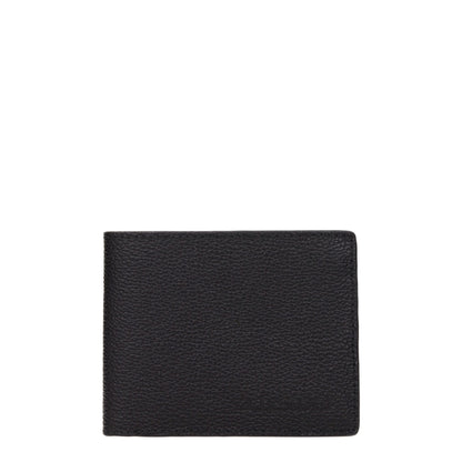 Portefeuilles en cuir noir Testoni