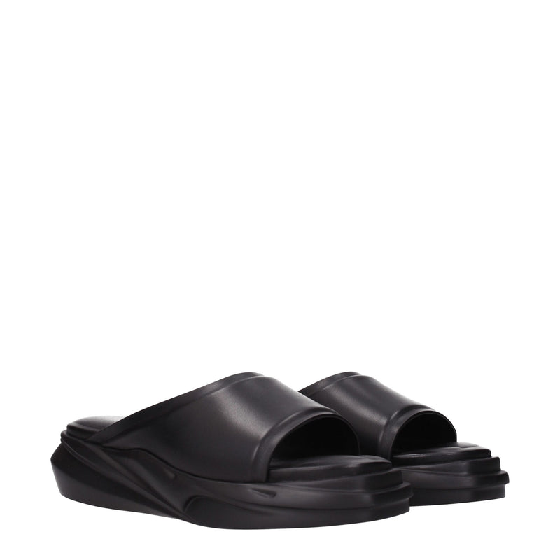 Alyx Black Leather Slippers Sandals - Stylish Comfort for Every Occasion